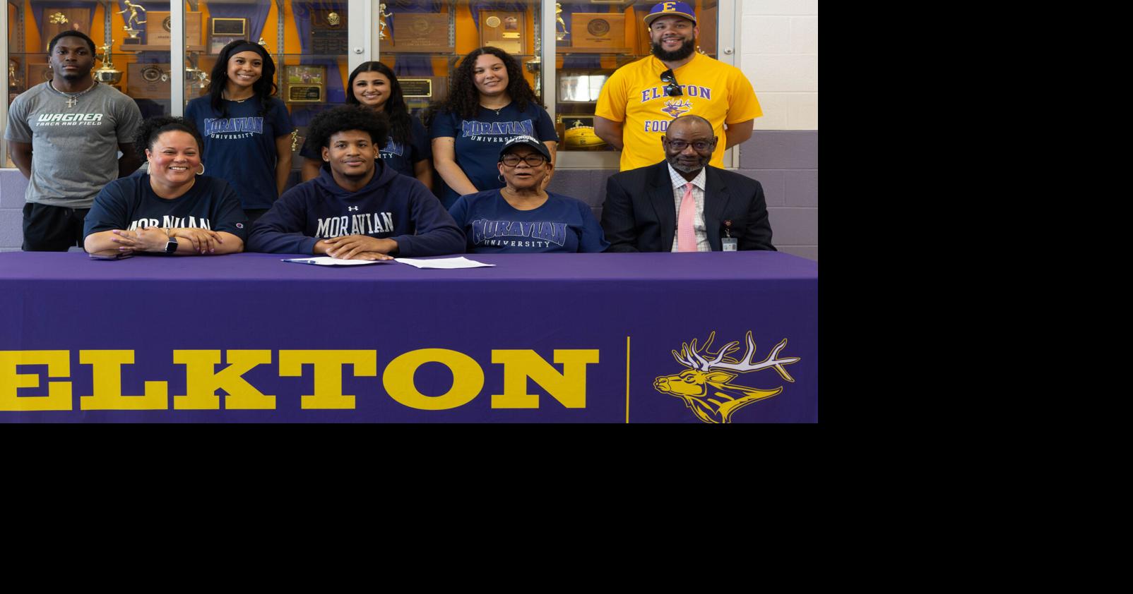 Elkton football's Greg 'Bam' Benson signs with Moravian University
