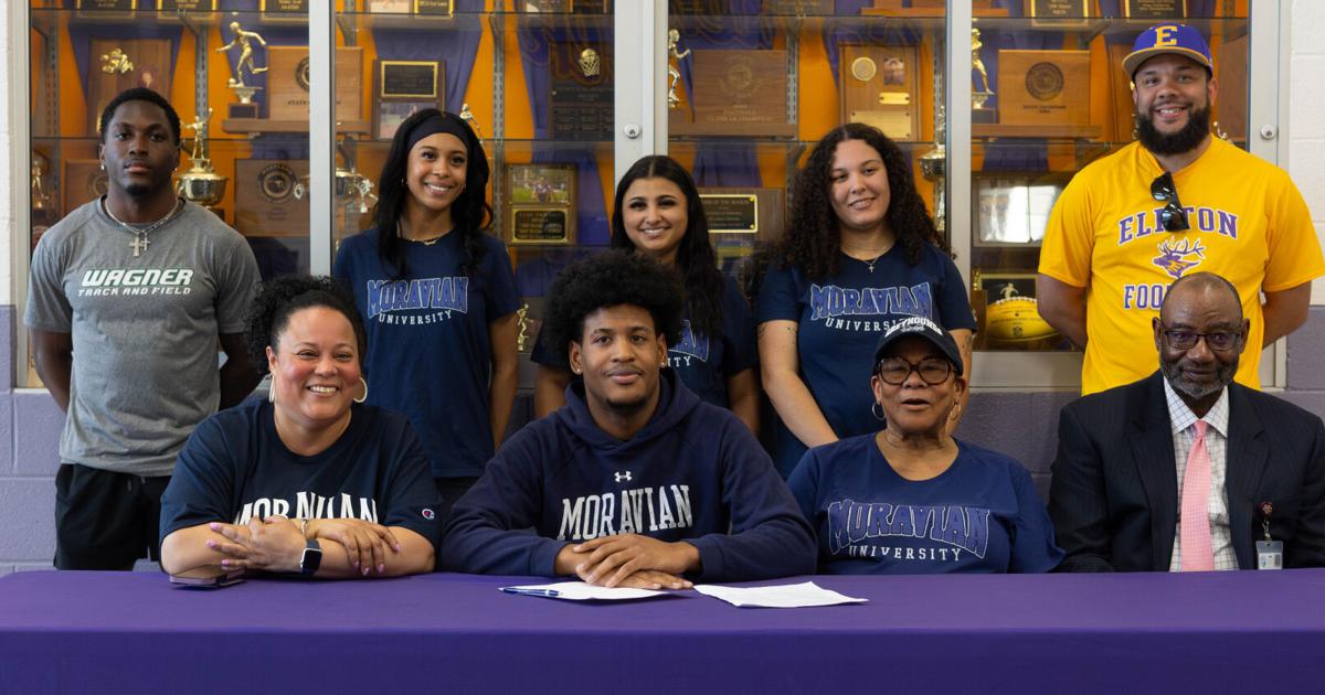 Elkton football's Greg 'Bam' Benson signs with Moravian University