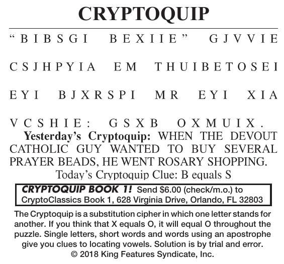 110118 Cryptoquip Cryptoquip