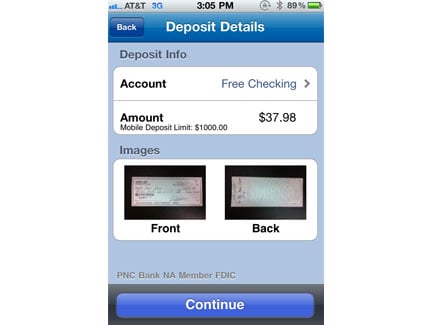 pnc app cecildaily checks ipad