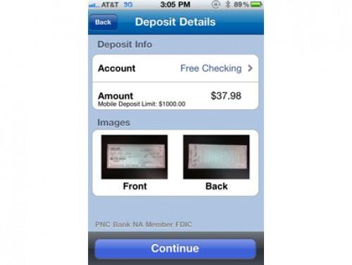 Depositing checks via iPhone or iPad?  PNC has an app for that