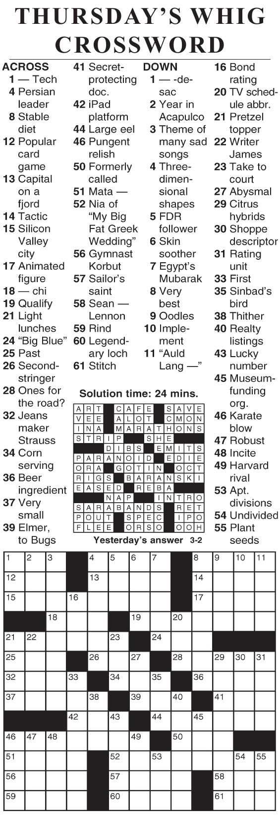 0302 crossword | Crosswords | cecildaily.com