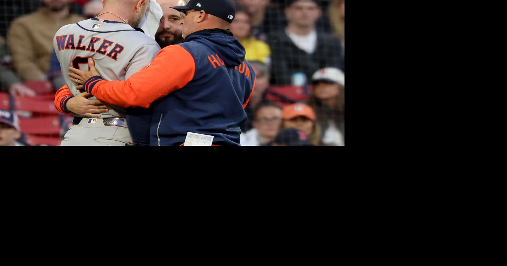 Houston's Christian Walker feels OK after being hit in head by fastball; expects to play Sunday
