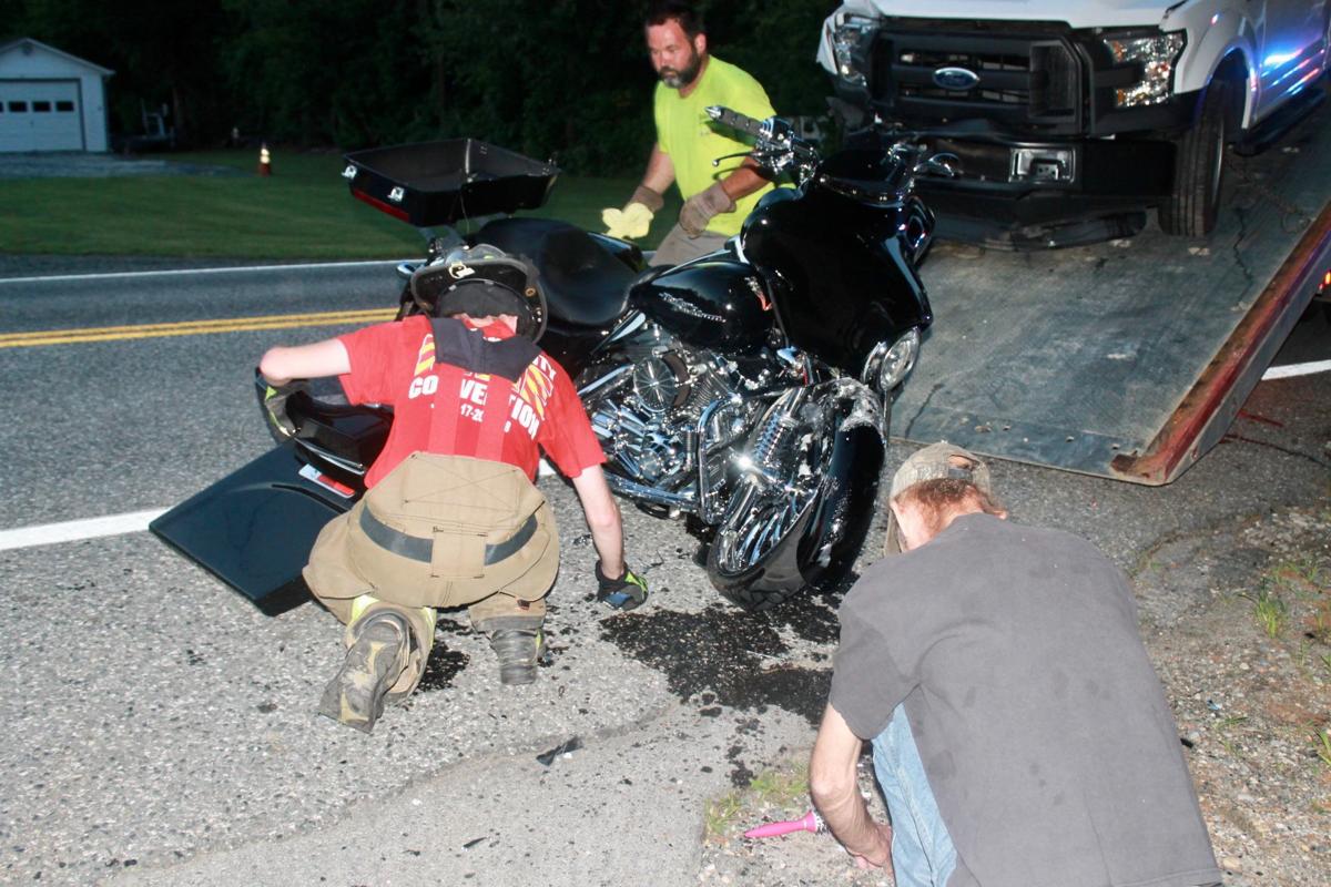 Three sent to hospital after motorcycle, truck collide Police and Fire News