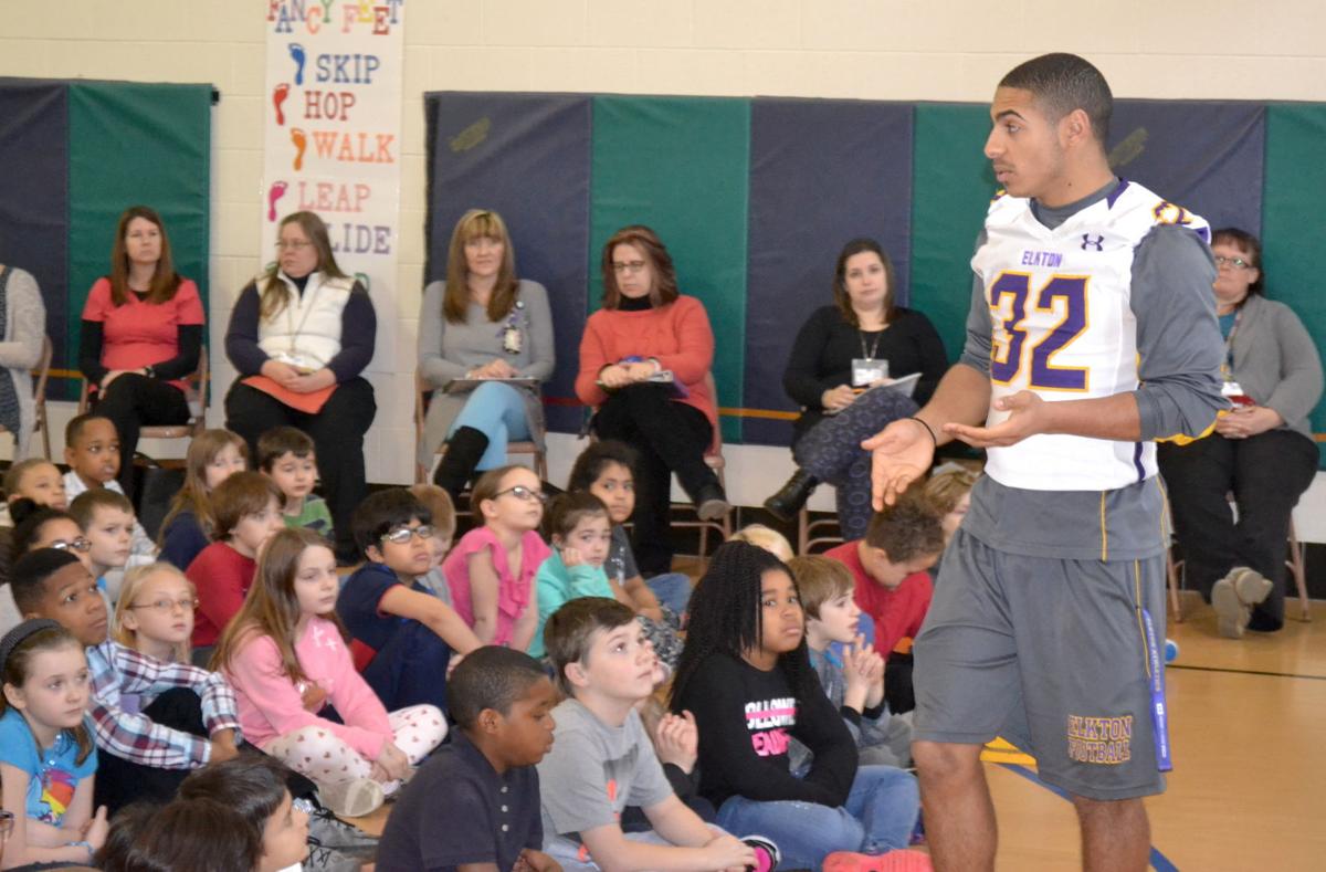 Elkton football players visit Cecil Manor Elementary Sports Gallery