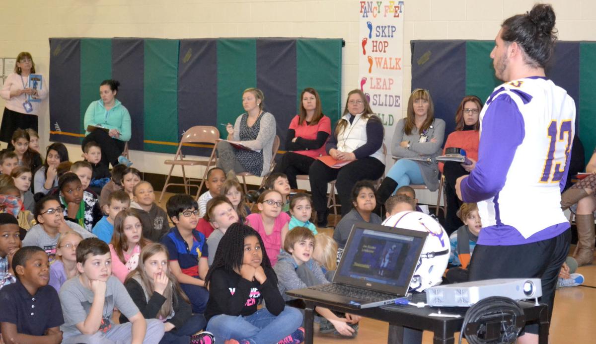 Elkton football players visit Cecil Manor Elementary Sports Gallery