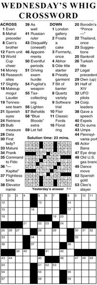 Crosswords Cecildaily Com
