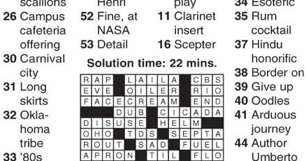 0726 crossword | Crosswords | cecildaily.com