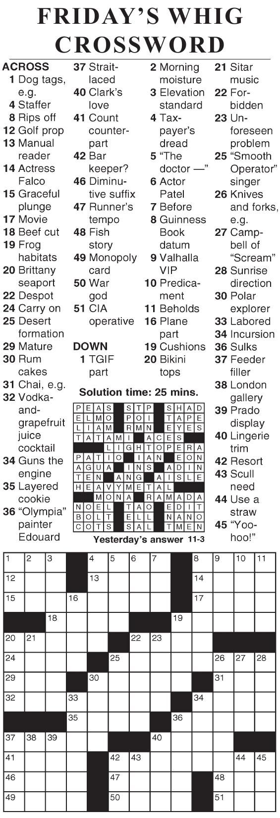 1103 crossword Crosswords cecildaily com