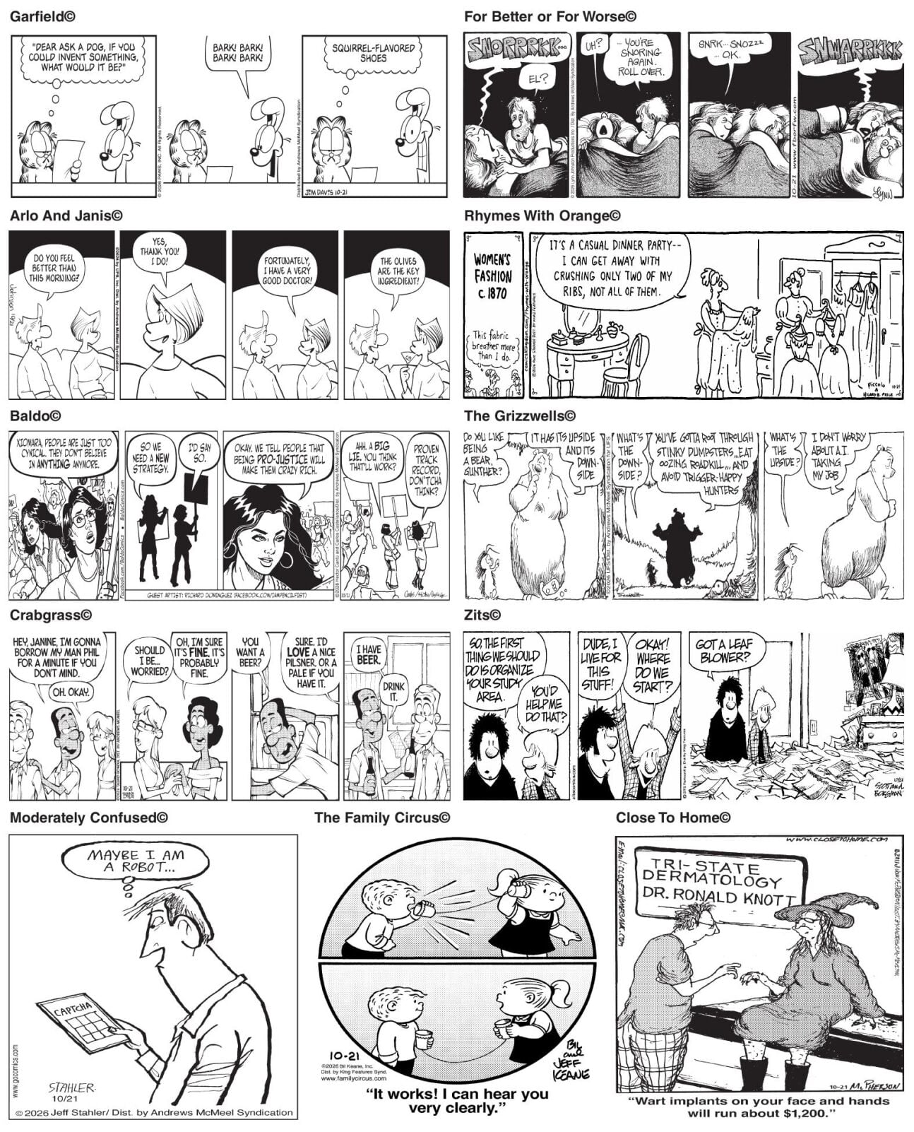 1021 comics | Comics | cecildaily.com