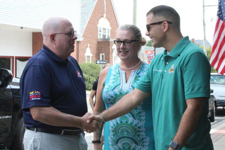 Gov. Hogan visits Bog Turtle Brewery, Hatchers on Main Business