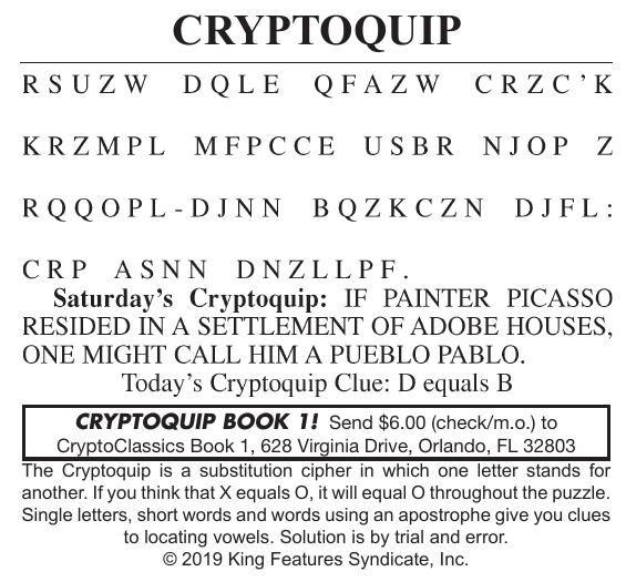 Cryptoquip cecildaily com