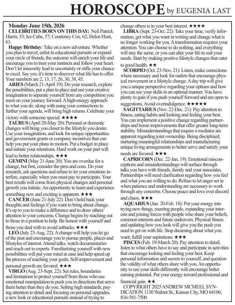 0615 horoscope | Horoscopes | cecildaily.com