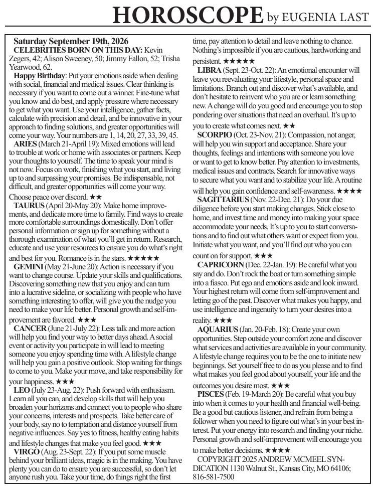 0919 horoscope | Horoscopes | cecildaily.com