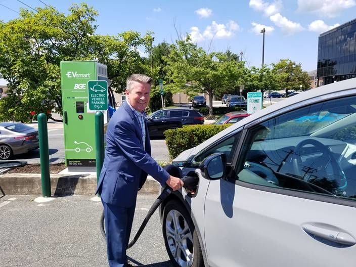 BGE installs six electric vehicle charging stations on county