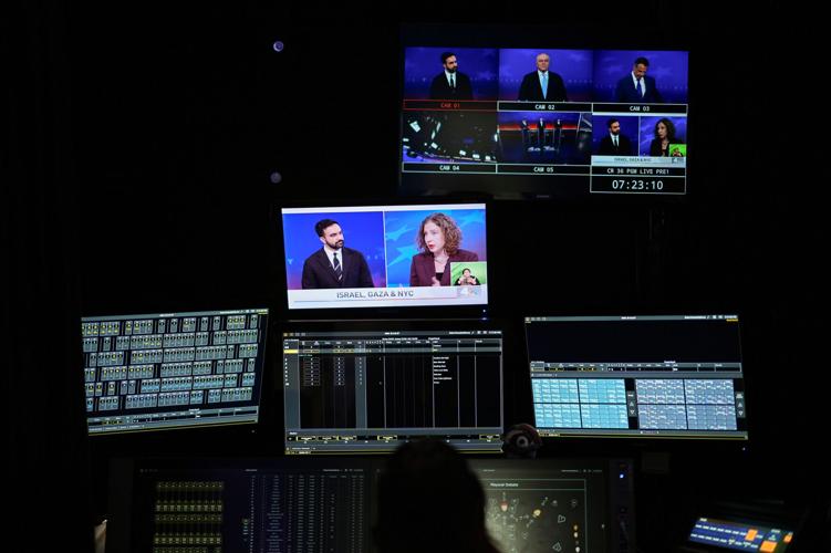 Photos of the first New York City mayoral debate between Mamdani Cuomo