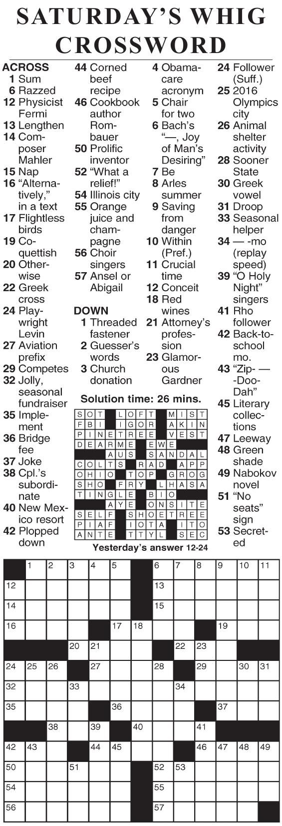 1224 crossword Crosswords cecildaily com