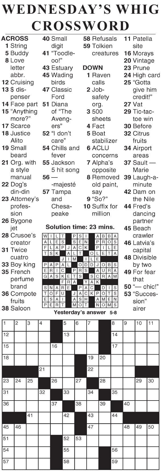 0508 crossword | Crosswords | cecildaily.com