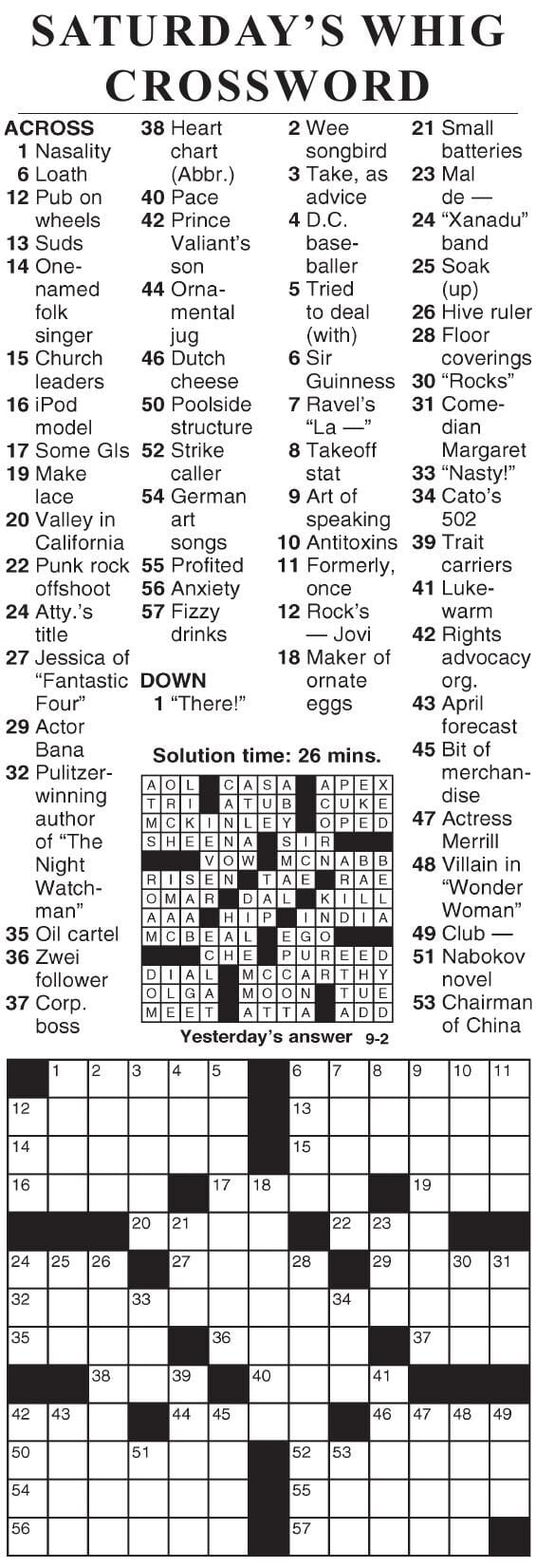 0902 crossword Crosswords cecildaily