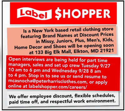 Label Shopper coming to Big Elk Mall