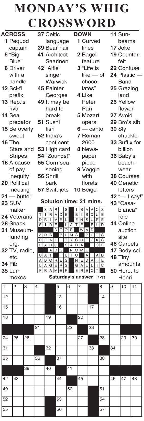 0711 crossword Crosswords cecildaily com