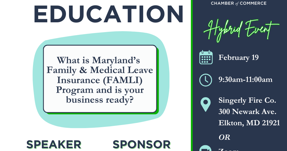 Family Leave Seminar Scheduled at Cecil Chamber Next Week