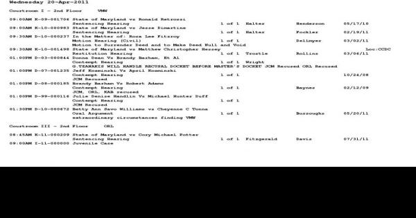 WEDNESDAY #39 S COURT DOCKET Daily Docket cecildaily com