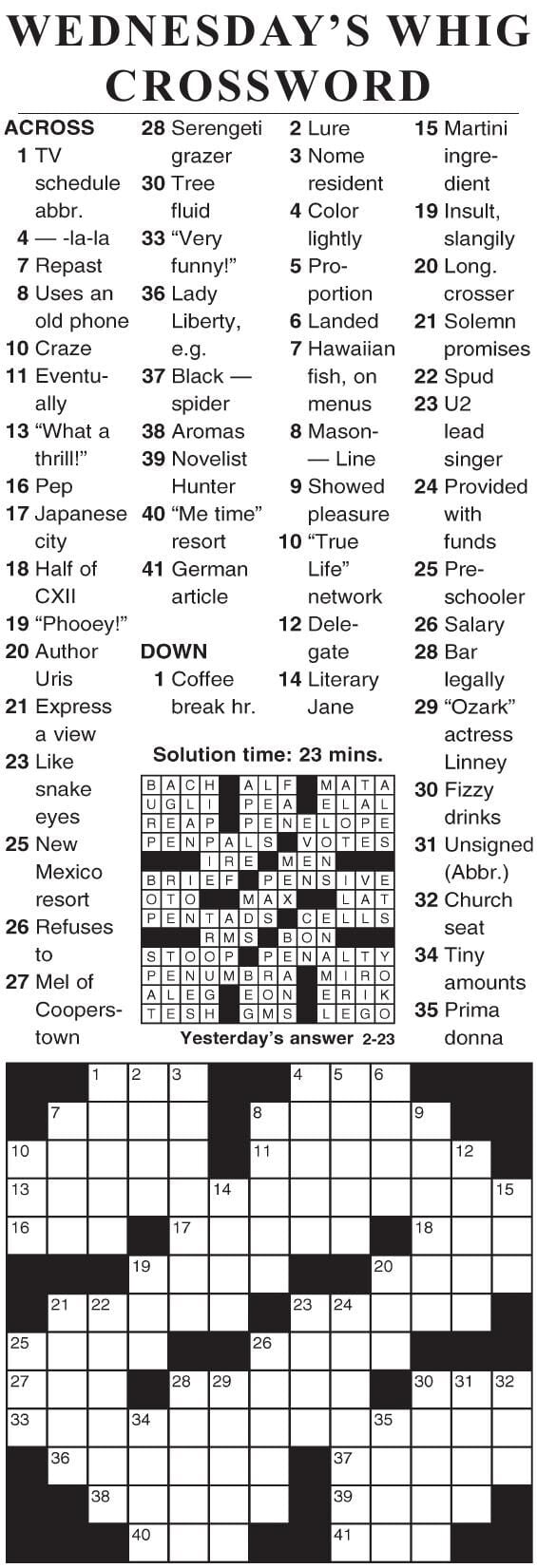 0223 crossword Crosswords cecildaily com