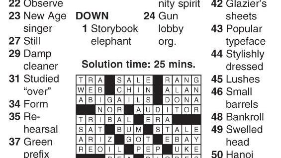 062918 Crossword | Crosswords | cecildaily.com