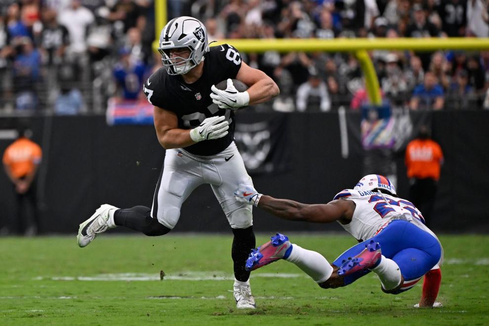Bills' C.J. Gardner-Johnson ejected after spitting toward Raiders players