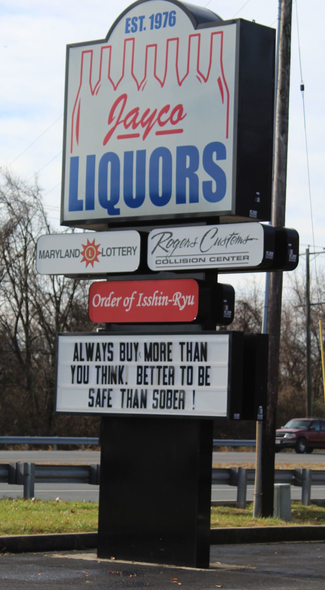 Jayco Liquors sign offers commuters comic relief Business