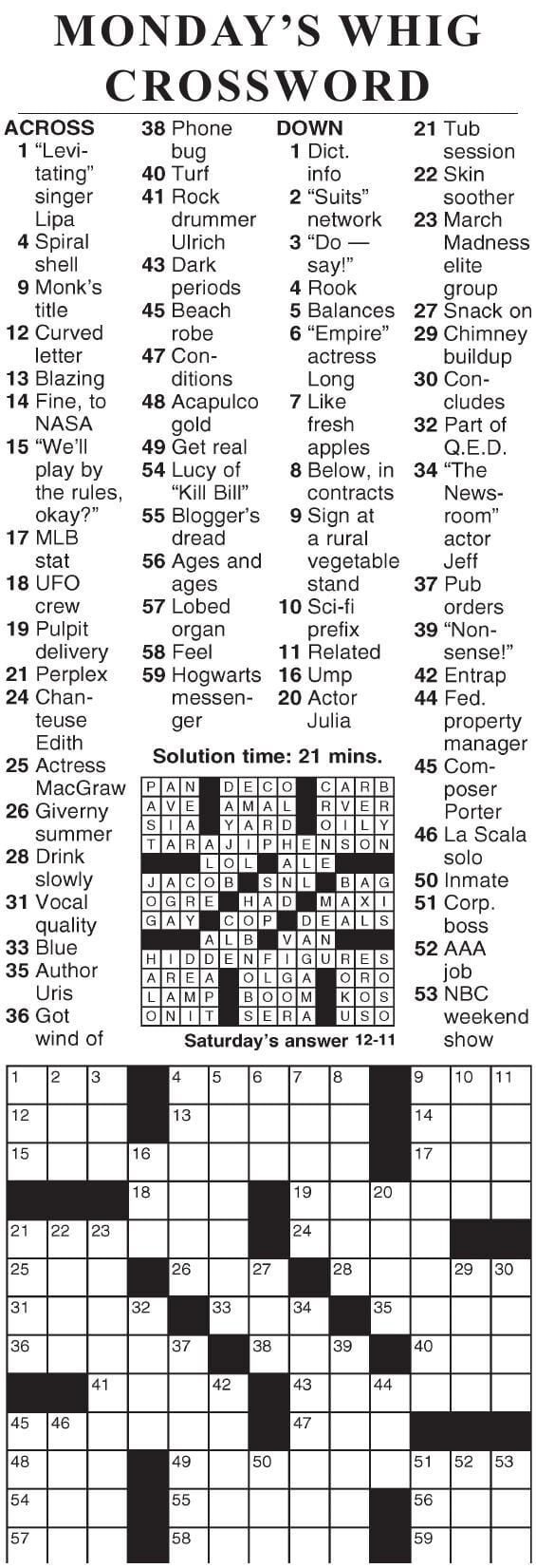 1211 crossword | Crosswords | cecildaily.com