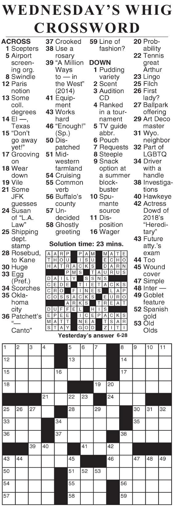 0628 crossword Crosswords cecildaily