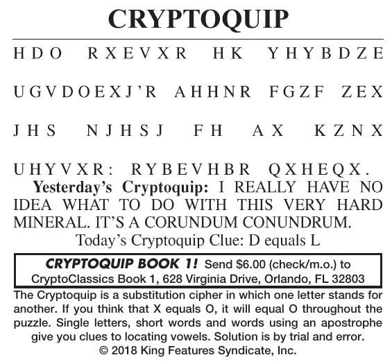010819 Cryptoquip | Cryptoquip | cecildaily.com