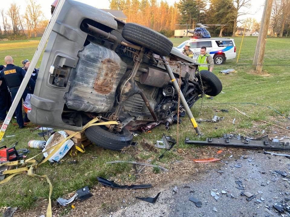 Two men critically injured in headon crash near North East Cecil