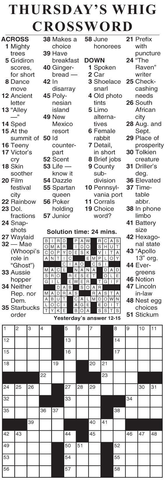 1215 crossword Crosswords