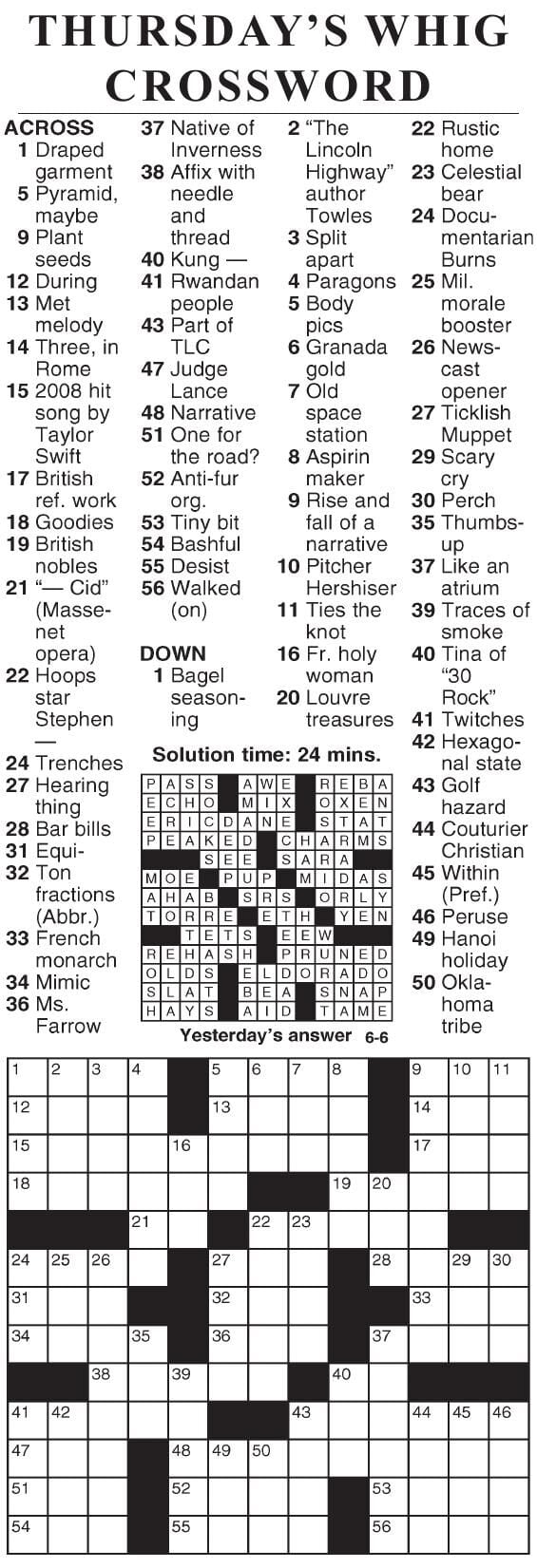 0606 crossword | Crosswords | cecildaily.com