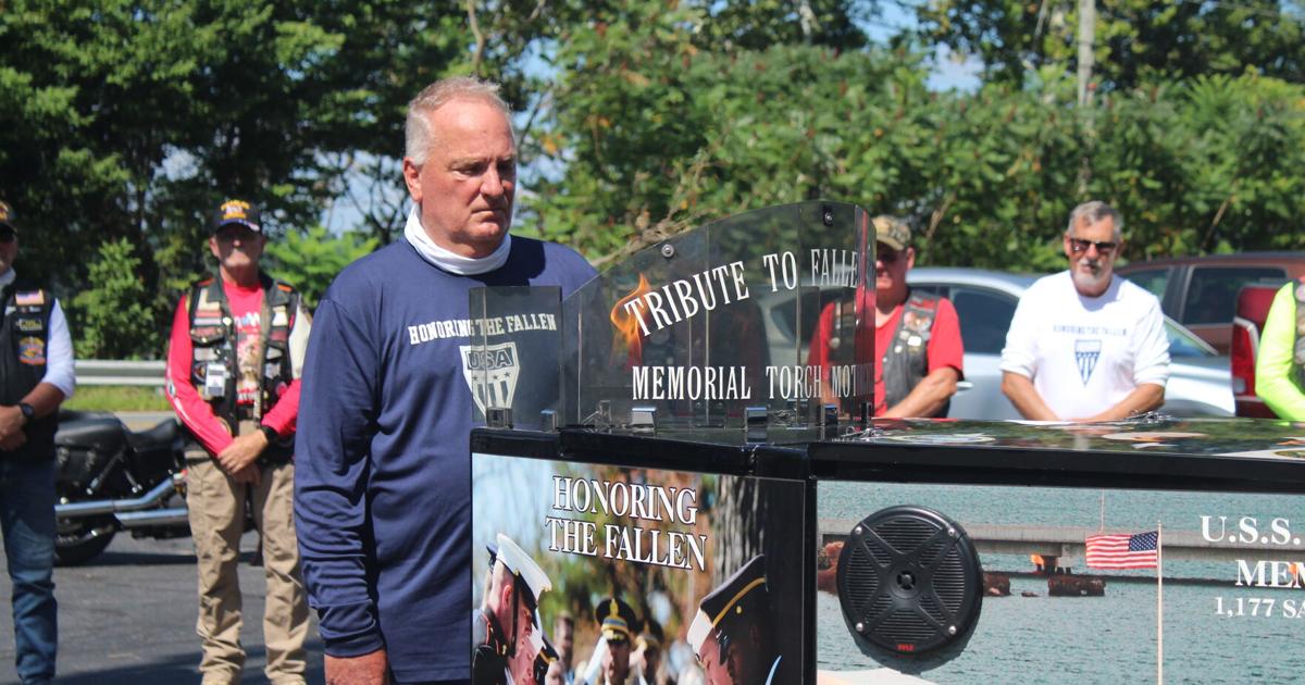 Traveling tribute group honors fallen Marine in Port Deposit ceremony