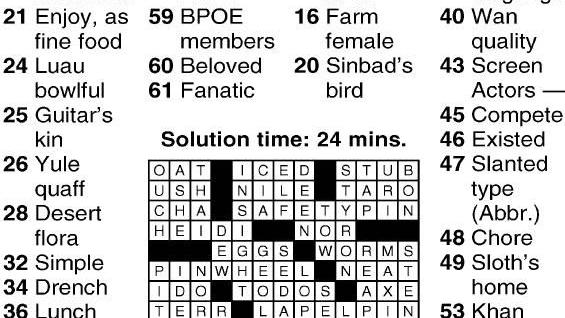 Quick crossword 15838