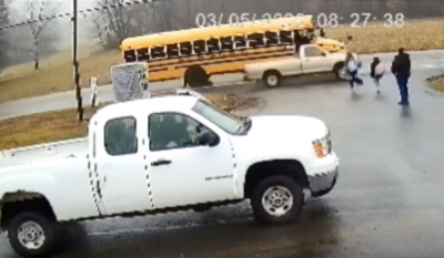 Passing truck narrowly misses students at Rising Sun bus stop | News ...