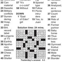 0602 crossword | Crosswords | cecildaily.com