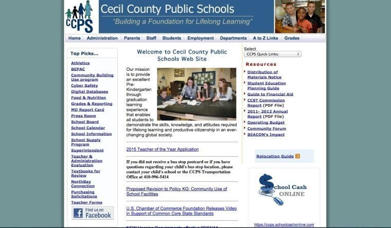 CCPS to launch new website next week | Local News | cecildaily.com