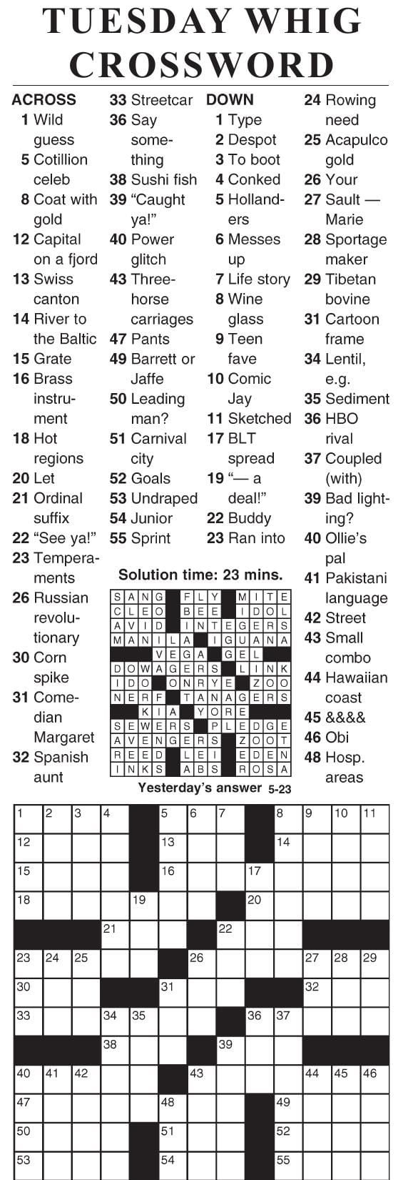 052317 crossword Crosswords cecildaily com
