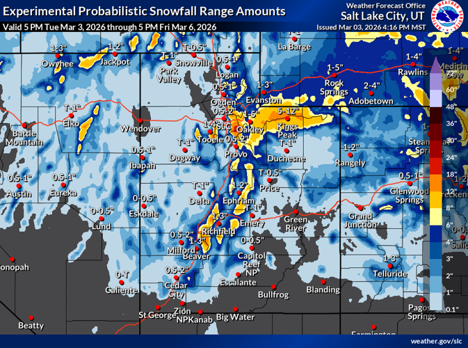 More snow on the way: Winter weather advisory issued for Southern Utah ...