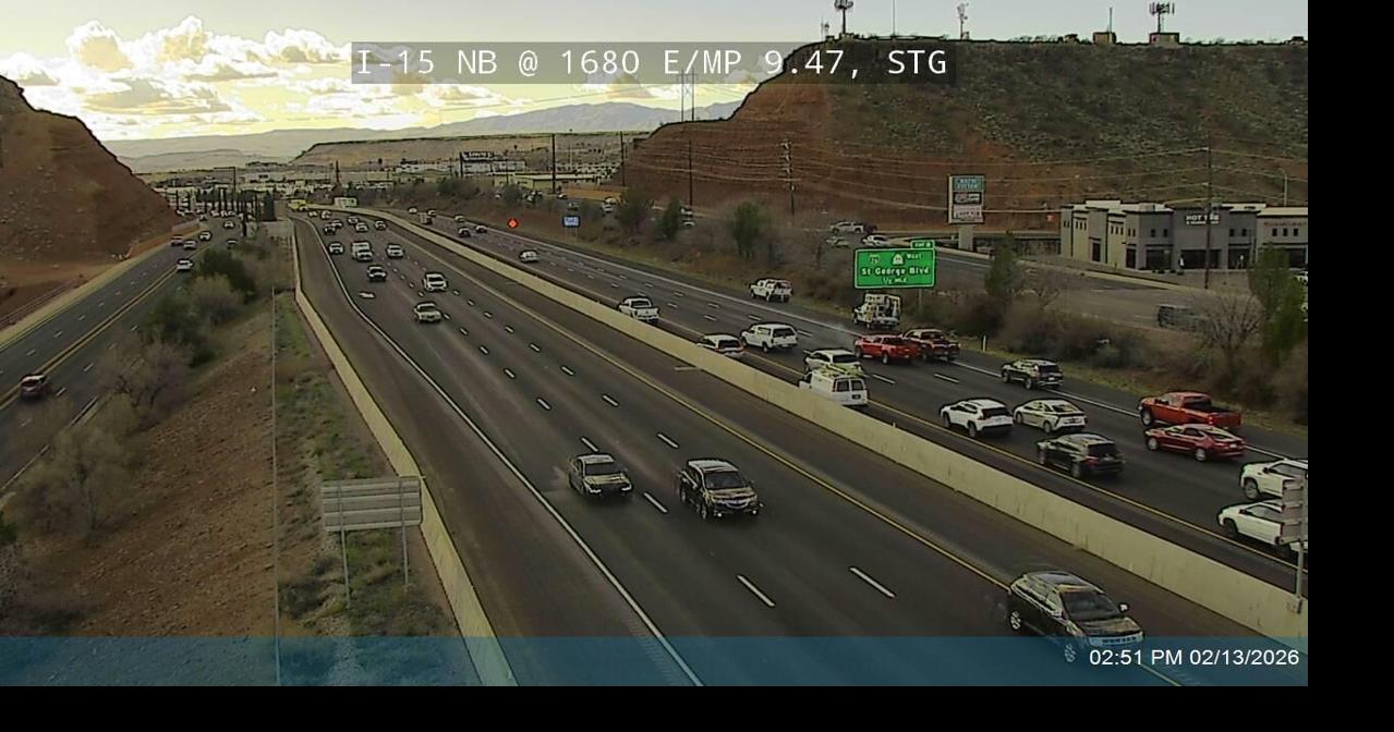 Traffic advisory: Crashes on southbound I-15 cause delays in Washington County