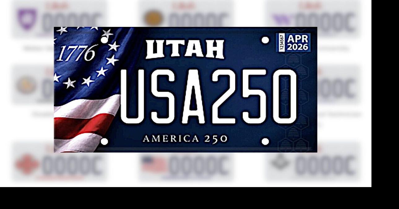 Feeling patriotic? Utah's America 250 license plate gives drivers a red, white and blue option