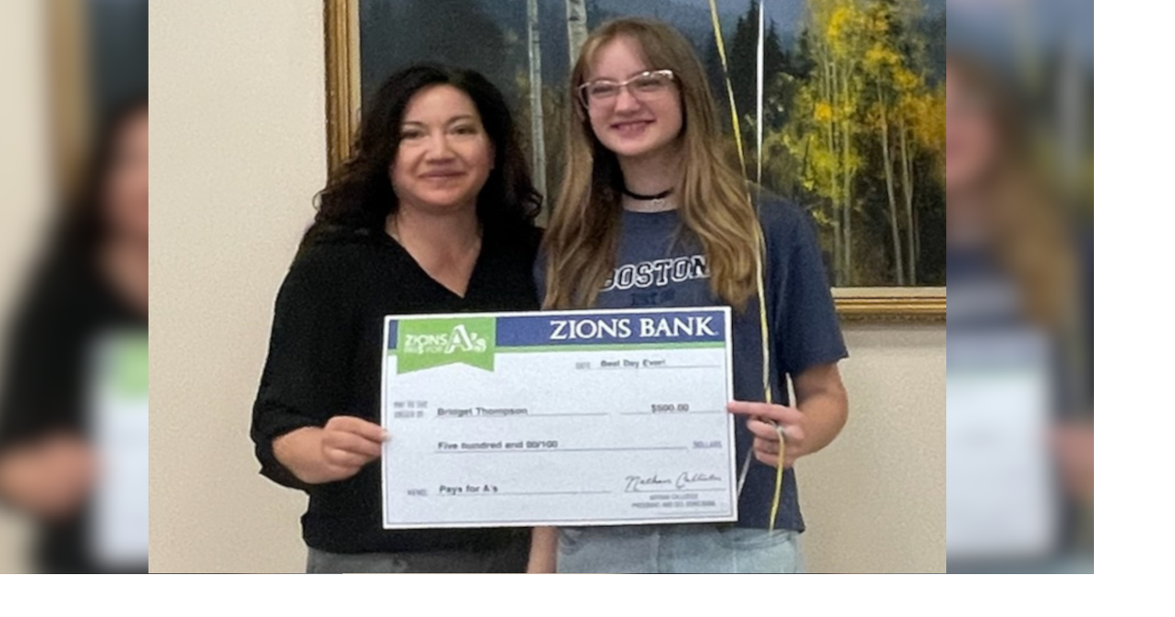 Cedar Middle School student earns Pays for A's savings account for outstanding grades