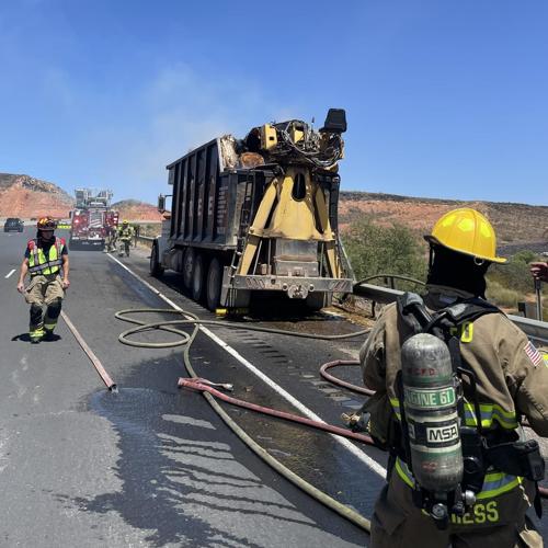 Vehicle fire pinches traffic on northbound I-15 in near Washington ...