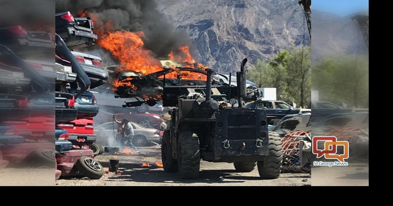 Man injured when car catches fire in salvage yard | Local News ...