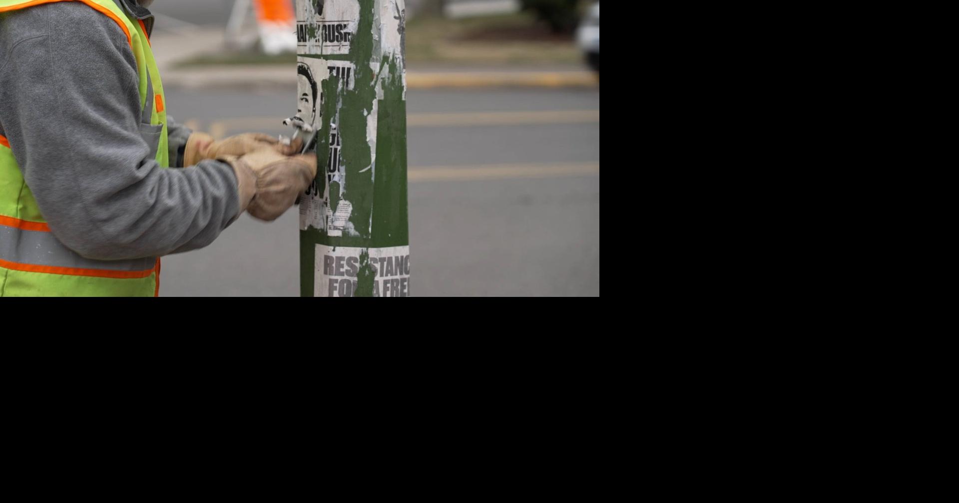 Massive cleanup effort to remove protest stickers, posters from ...